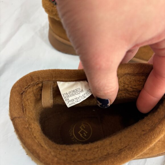 White Mountain Icons Women's 8 Tan Faux Fur Slip-on Booties - Picture 2 of 11